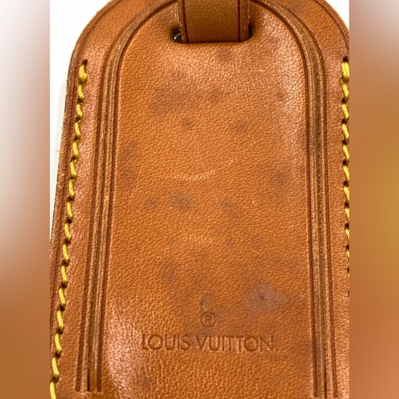 Vintage Louis Vuitton Luggage Tag Vachetta Leather - Picture 3 of 9